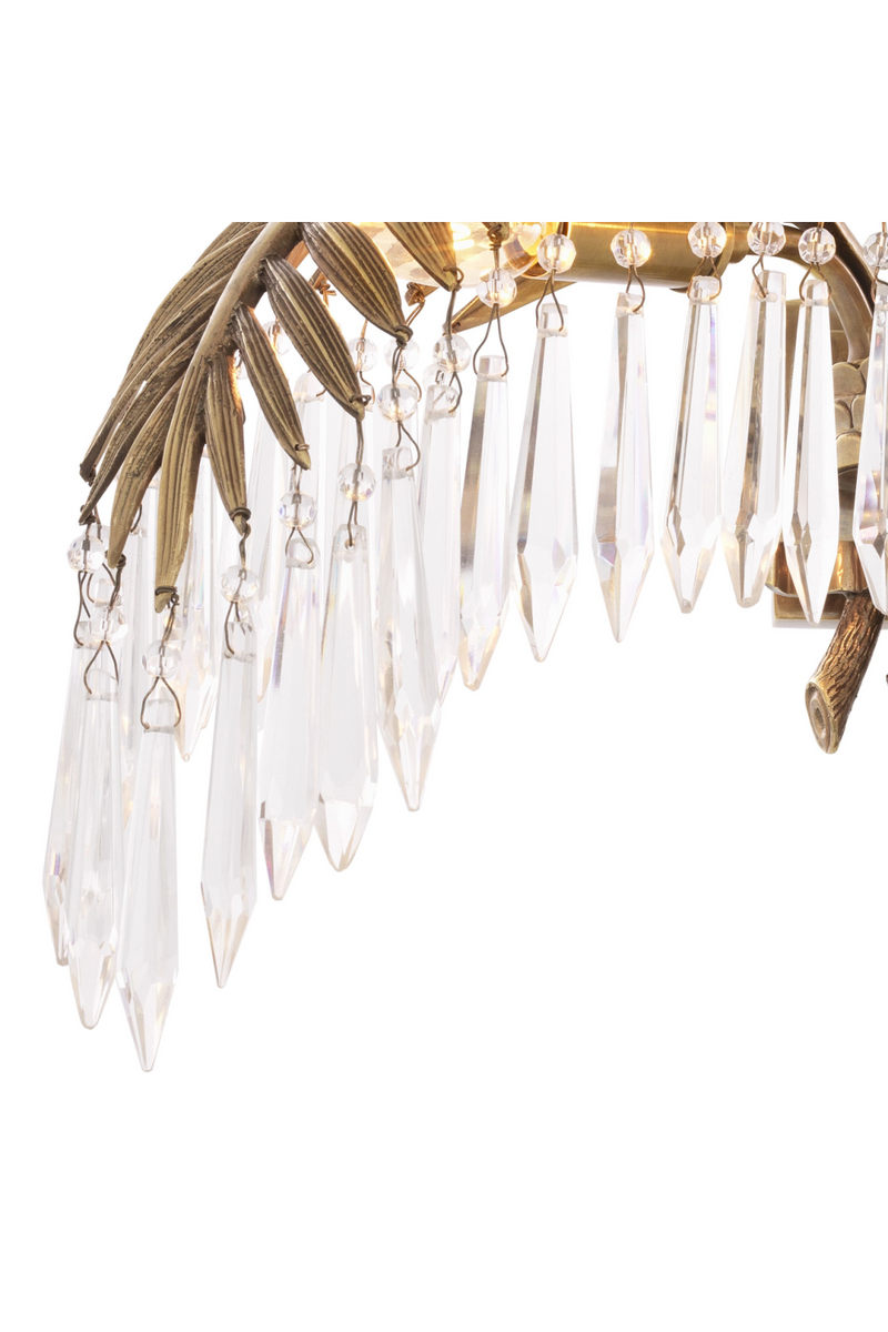 Vintage Brass Palm Leaf Wall Lamp - Eichholtz Hildebrandt | Eichholtz Miami