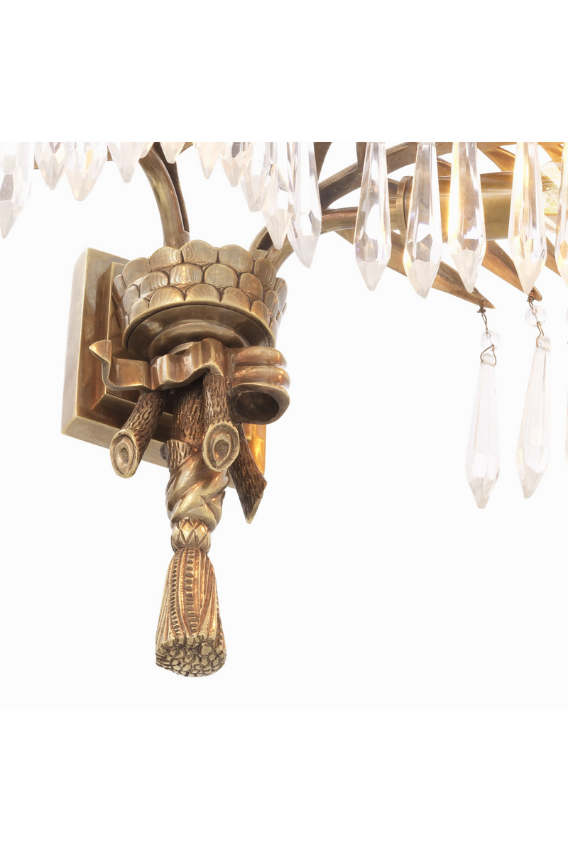 Vintage Brass Palm Leaf Wall Lamp - Eichholtz Hildebrandt | Eichholtz Miami