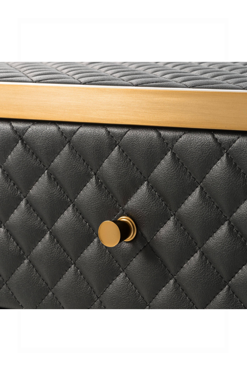 Black Leather Side Table | Eichholtz Monfort | Eichholtz Miami