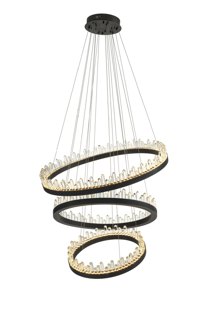 Bronze Crystal Glass Chandelier | Randall | Eichholtz Miami