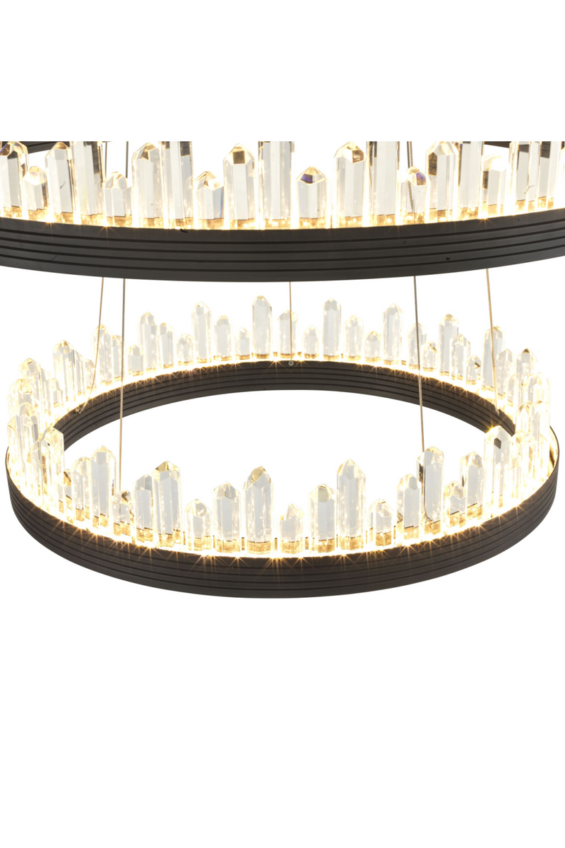 Bronze Crystal Glass Chandelier | Randall | Eichholtz Miami