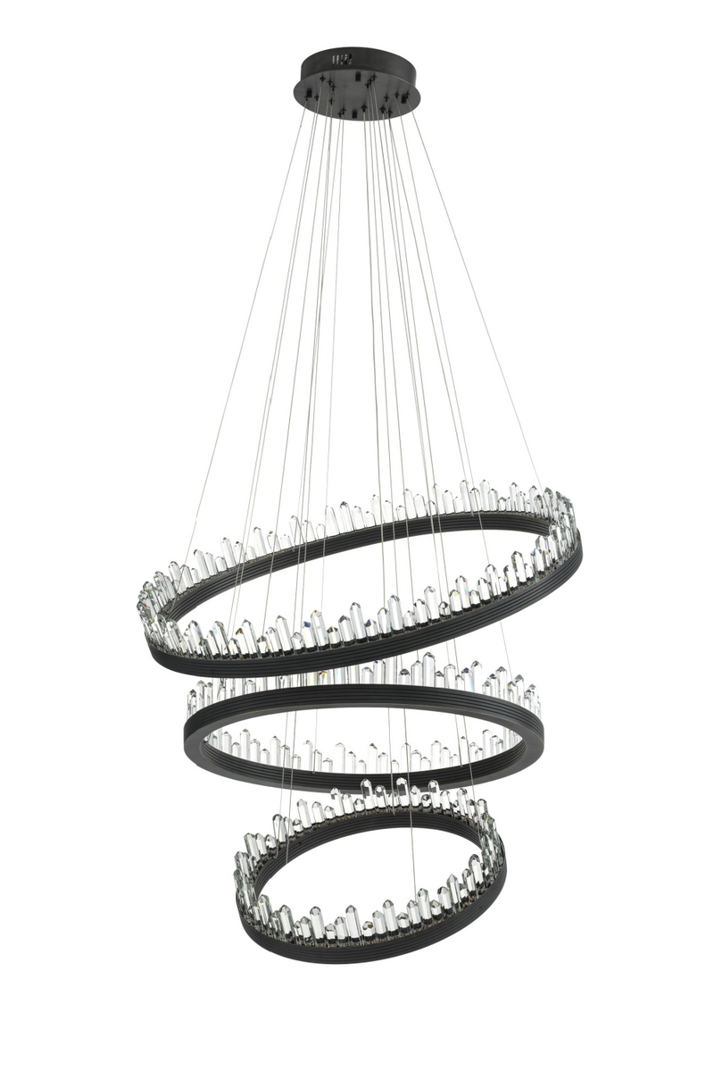 Bronze Crystal Glass Chandelier | Randall | Eichholtz Miami