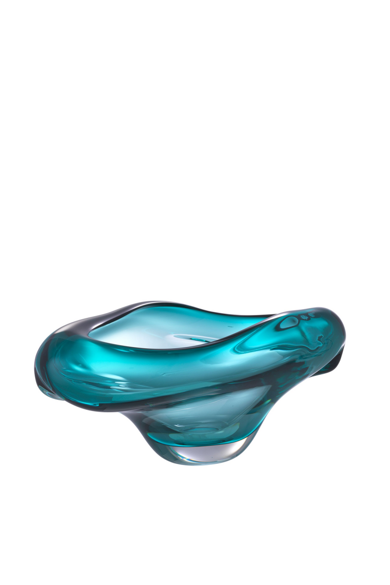 Turquoise Handblown Glass Bowl | Eichholtz Darius | Eichholtz Miami