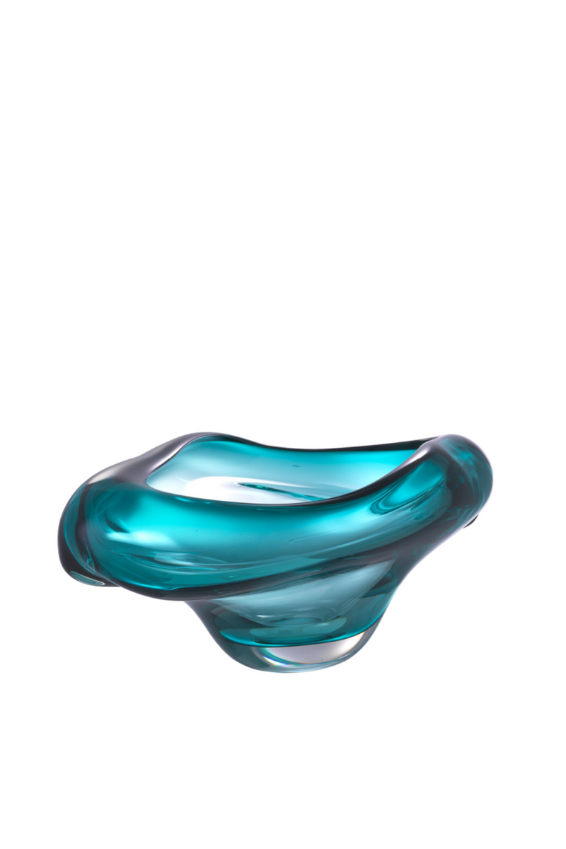 Turquoise Handblown Glass Bowl | Eichholtz Darius | Eichholtz Miami