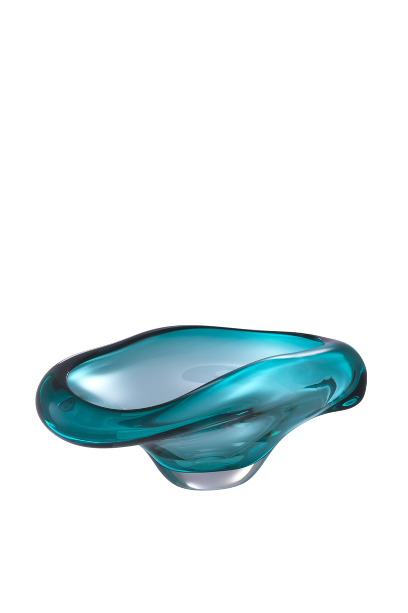 Turquoise Handblown Glass Bowl | Eichholtz Darius | Eichholtz Miami