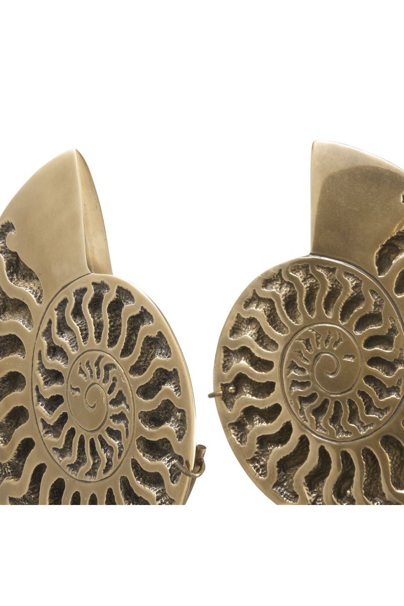 Vintage Brass Object Set of 2 | Eichholtz Ammonite | Eichholtzmiami.com