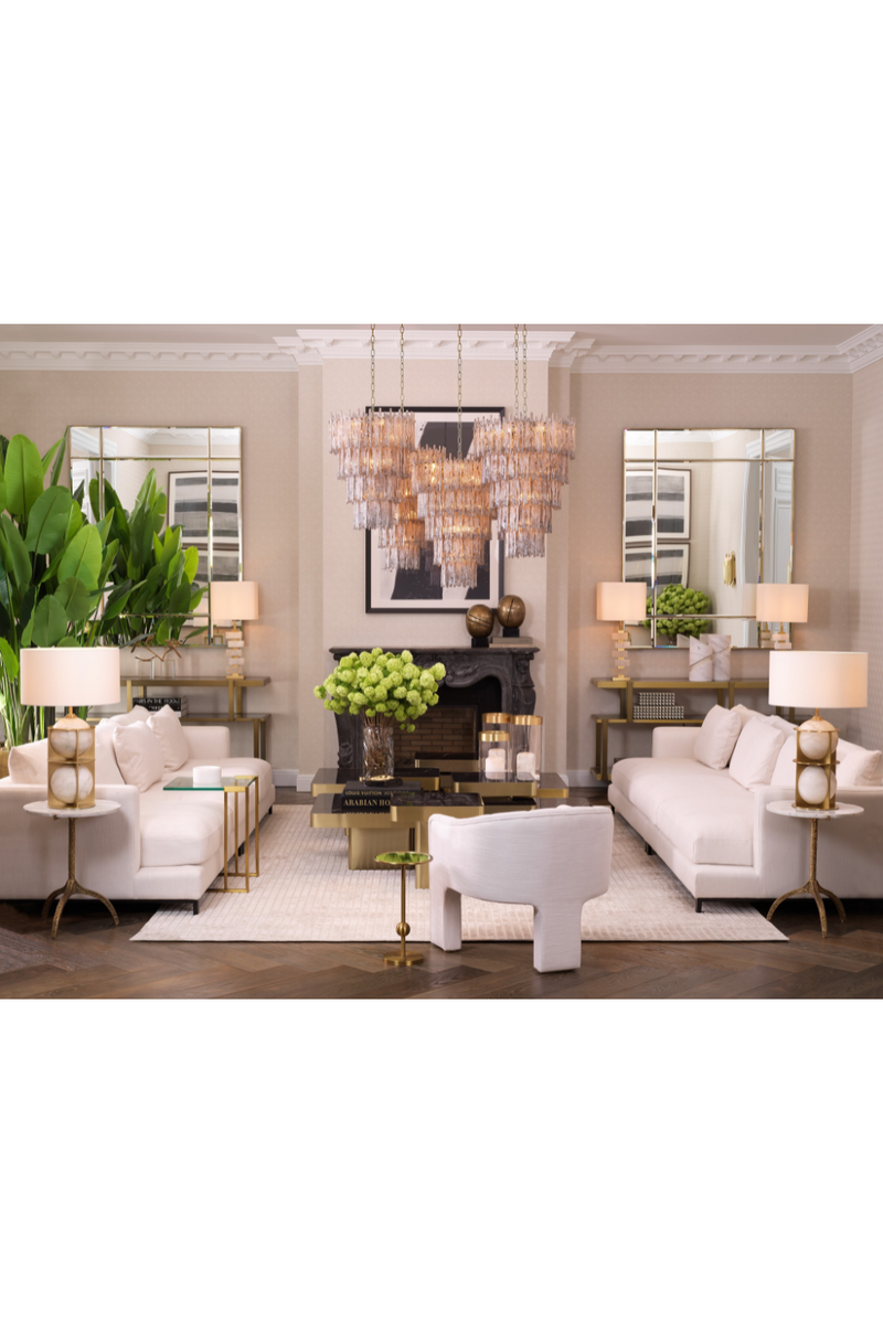 White Marble Brass Side Table | Eichholtz Cortina | Eichholtzmiami.com