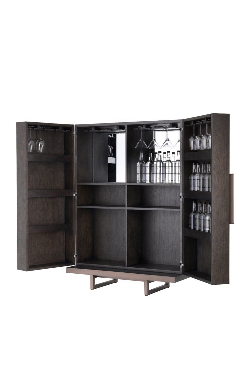 Mocha Straight Oak Veneer Wine Cabinet | Eichholtz Harrison | Eichholtz Miami