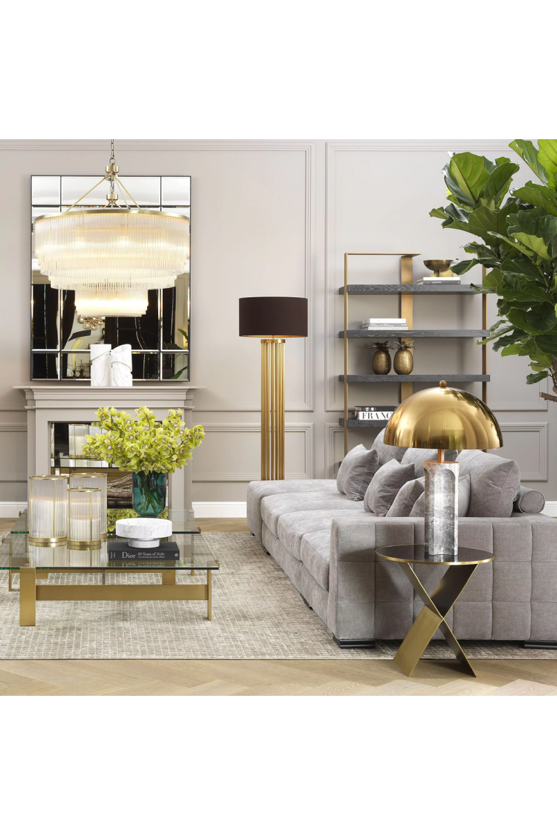 Round Brass X-Legged Side Table S | Eichholtz Fitch | Eichholtz Miami
