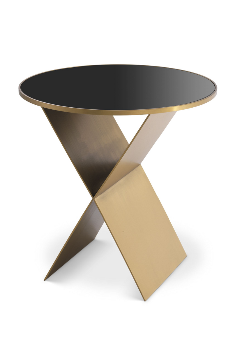 Round Brass X-Legged Side Table S | Eichholtz Fitch | Eichholtz Miami