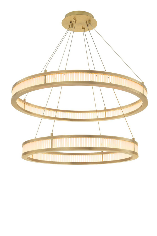 Brass Double Ring LED Chandelier | Eichholtz Damien | Eichholtz Miami