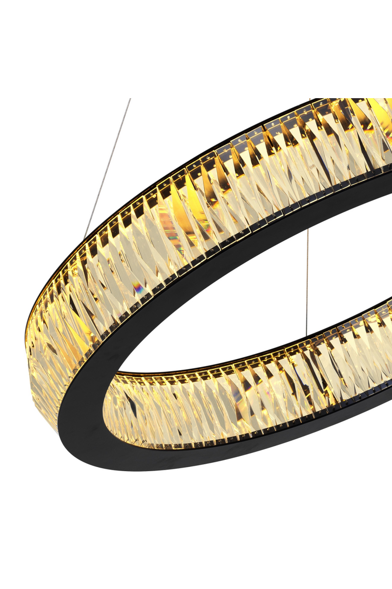 Black Ring Crystal Glass Chandelier L | Vancouver | Eichholtz Miami