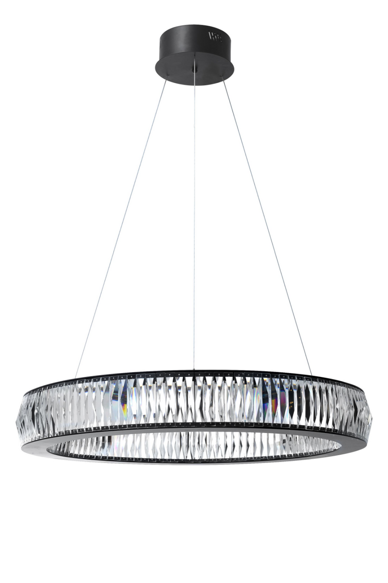 Black Ring Crystal Glass Chandelier L | Vancouver | Eichholtz Miami
