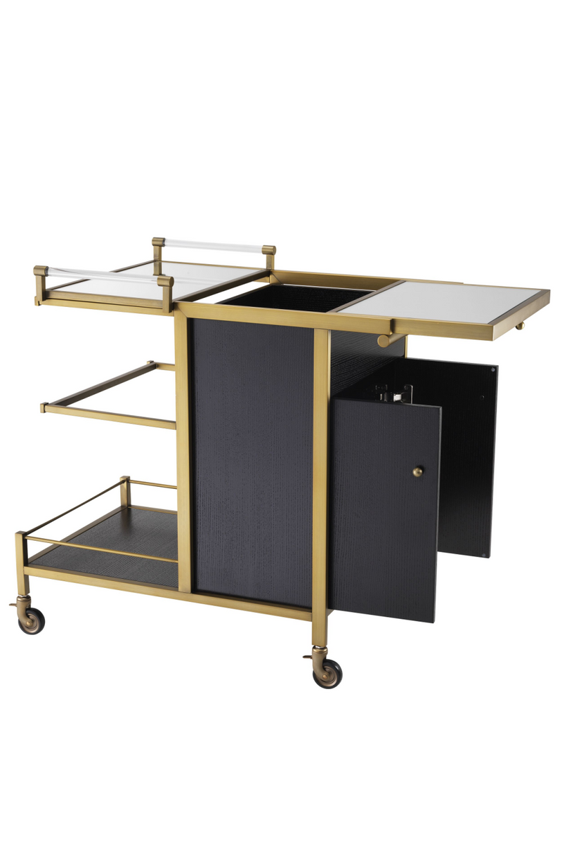 Brass and Black Oak Trolley | Eichholtz Eiffel |