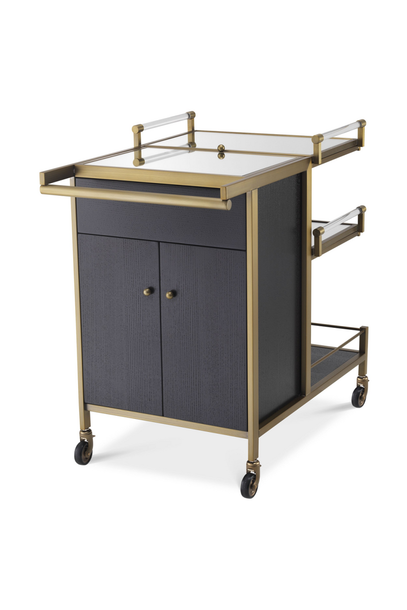 Brass and Black Oak Trolley | Eichholtz Eiffel |