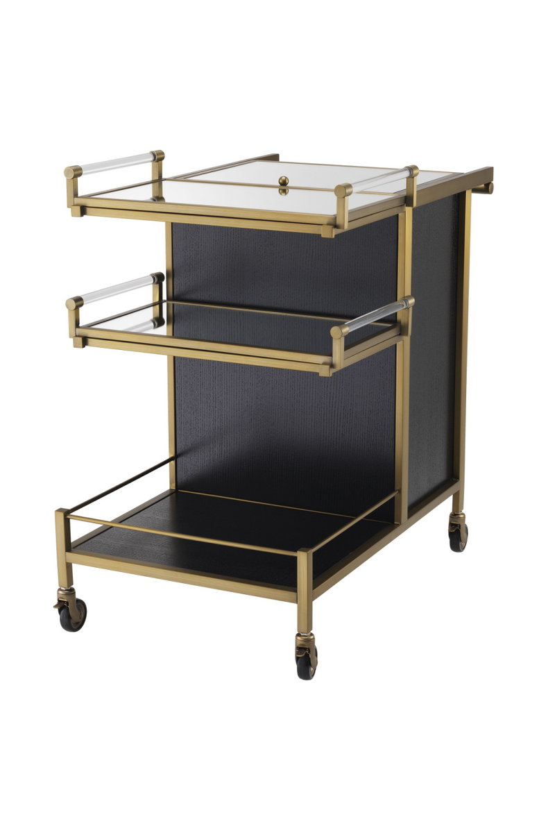 Brass and Black Oak Trolley | Eichholtz Eiffel |