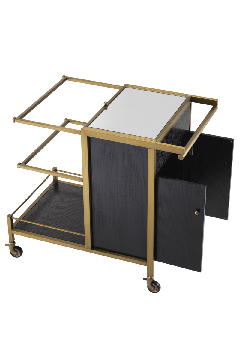 Brass and Black Oak Trolley | Eichholtz Eiffel |