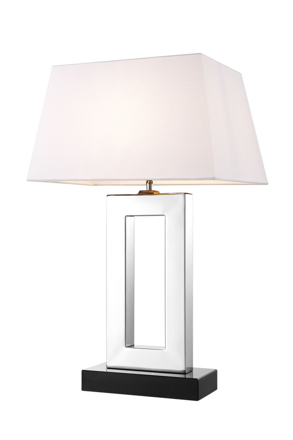 Nickel Finish Geometric Base Table Lamp | Eichholtz Arlington  | Eichholtz Miami
