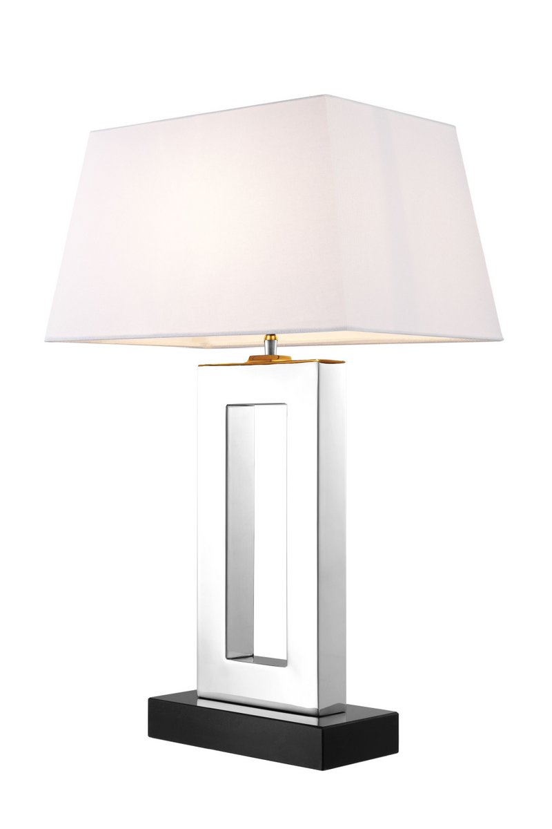 Nickel Finish Geometric Base Table Lamp | Eichholtz Arlington  | Eichholtz Miami