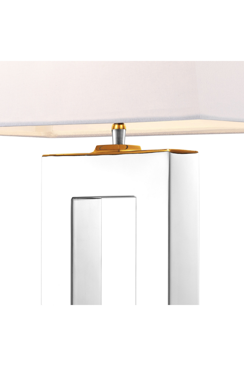 Nickel Finish Geometric Base Table Lamp | Eichholtz Arlington  | Eichholtz Miami