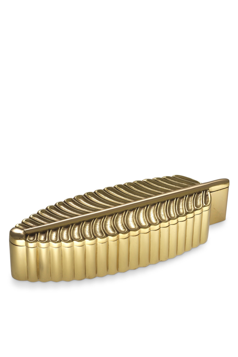 Brass Leaf Decorative Box | Eichholtz La Plume | Eichholtz Miami