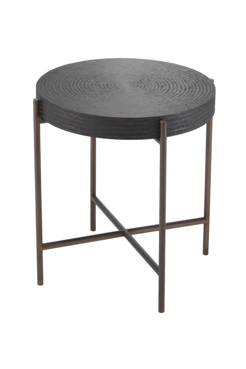 Round Gunmetal Side Table | Eichholtz Nikos | Eichholtz Miami