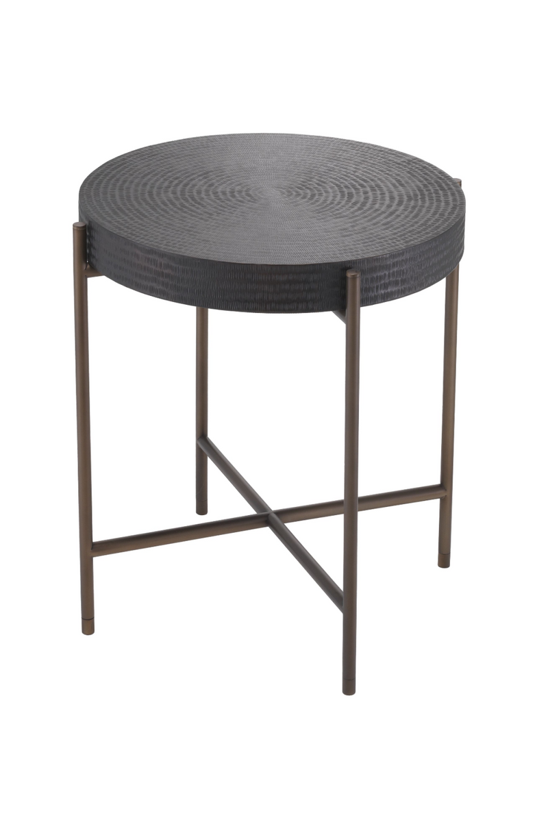 Round Gunmetal Side Table | Eichholtz Nikos | Eichholtz Miami