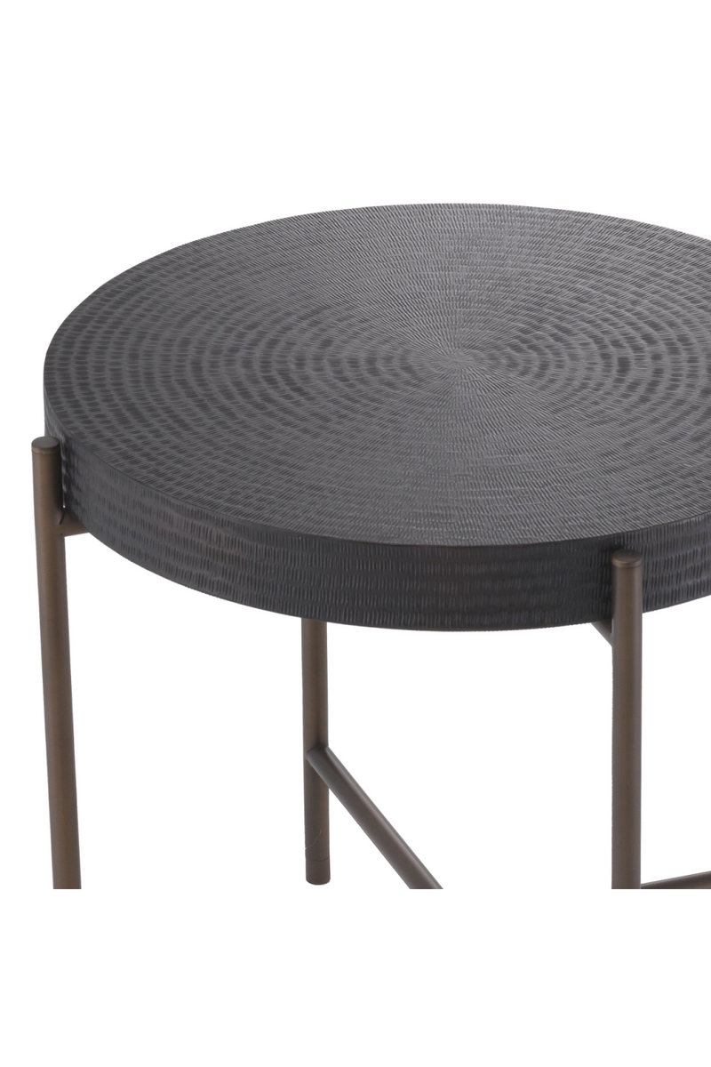 Round Gunmetal Side Table | Eichholtz Nikos | Eichholtz Miami