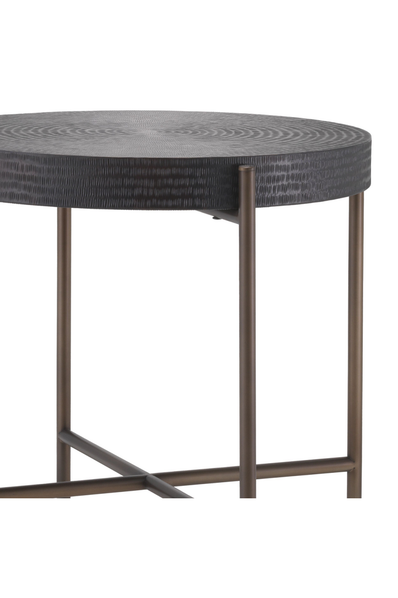 Round Gunmetal Side Table | Eichholtz Nikos | Eichholtz Miami
