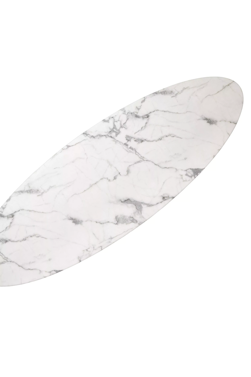 White Marble Oval Coffee Table | Eichholtz Aurore | Eichholtz Miami
