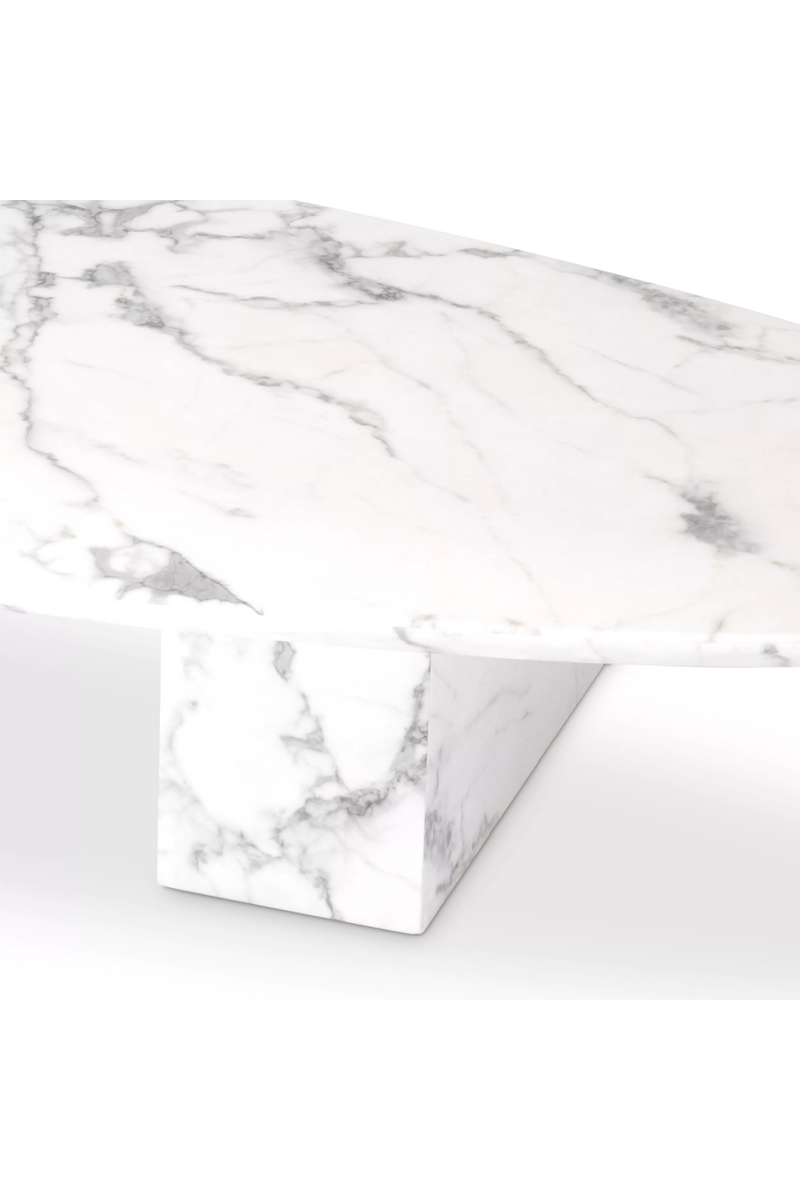 White Marble Oval Coffee Table | Eichholtz Aurore | Eichholtz Miami
