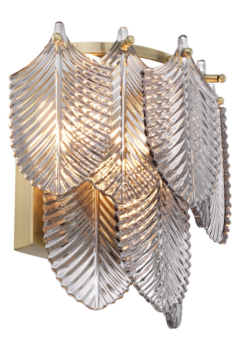 Smoked Glass Brass Wall Lamp | Eichholtz Verbier | Eichholtz Miami