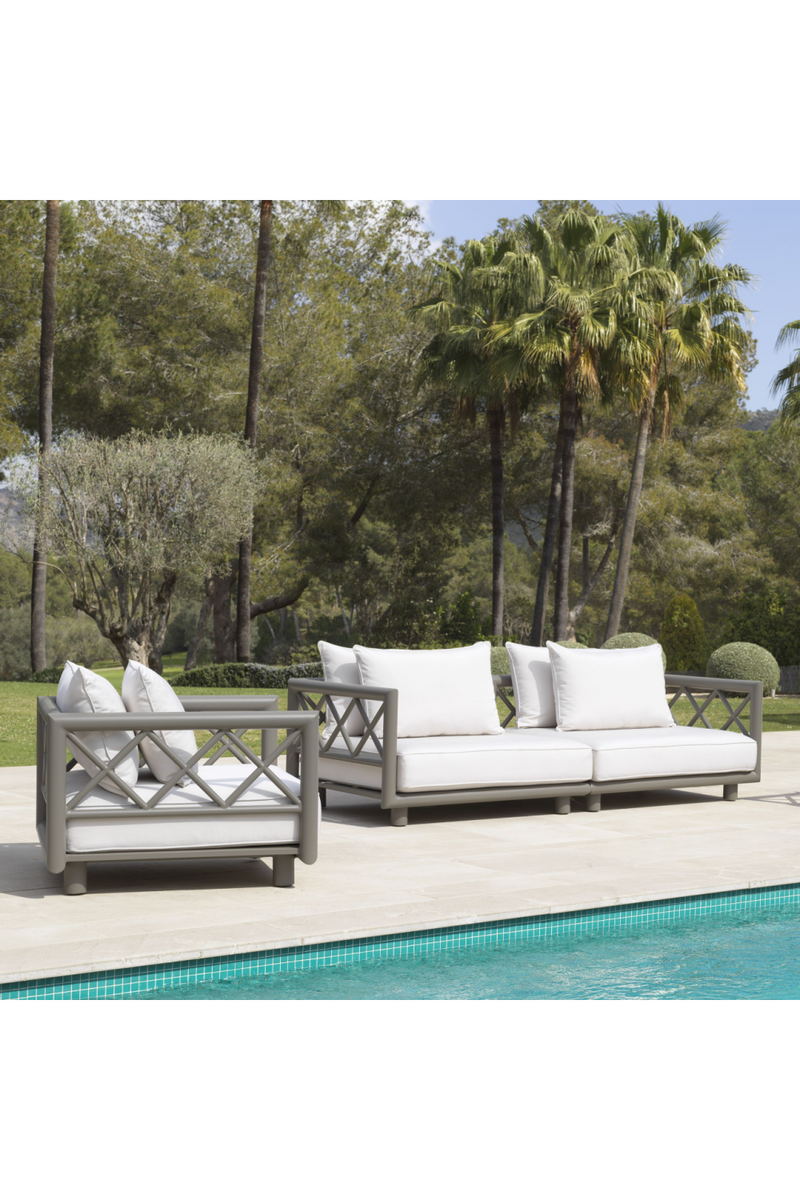 Gray Sunbrella Outdoor Lounge Chair | Eichholtz Mandelieu | Eichholtz Miami