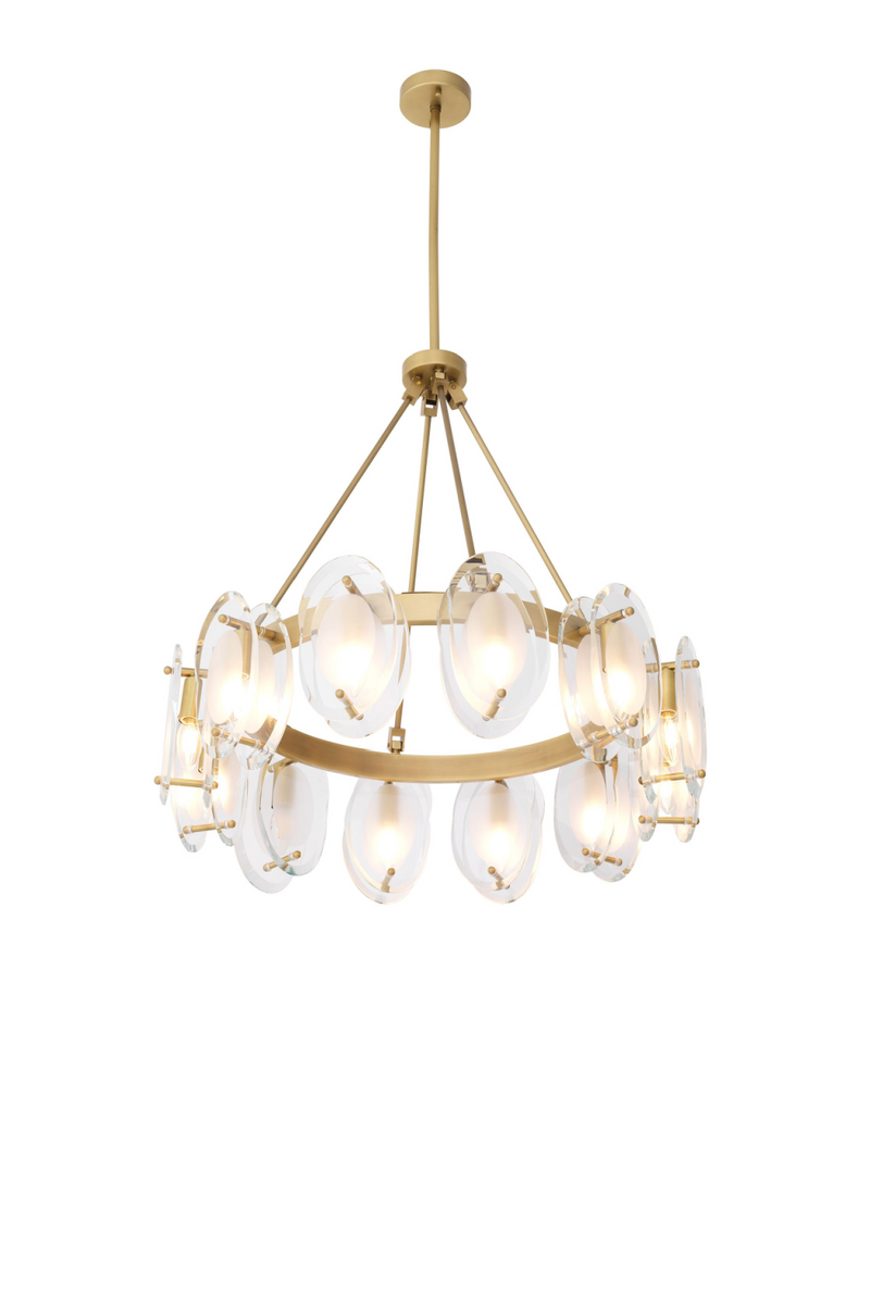 Brass Bevelled Glass Chandelier | Eichholtz Sublime | Eichholtz Miami