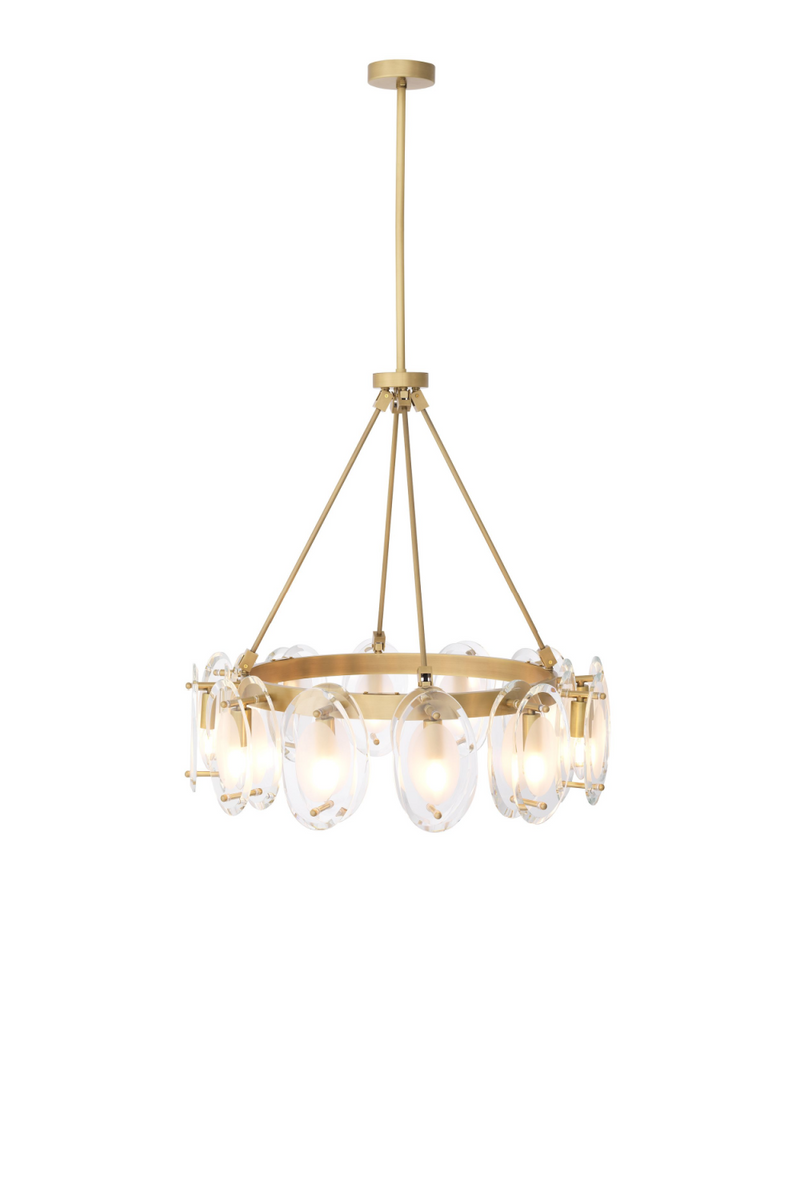 Brass Bevelled Glass Chandelier | Eichholtz Sublime | Eichholtz Miami