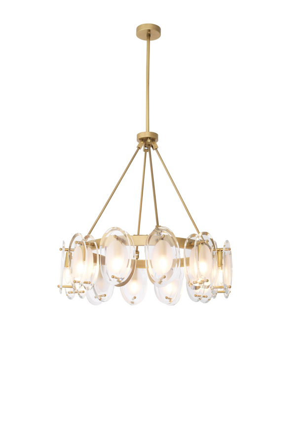 Brass Bevelled Glass Chandelier | Eichholtz Sublime | Eichholtz Miami