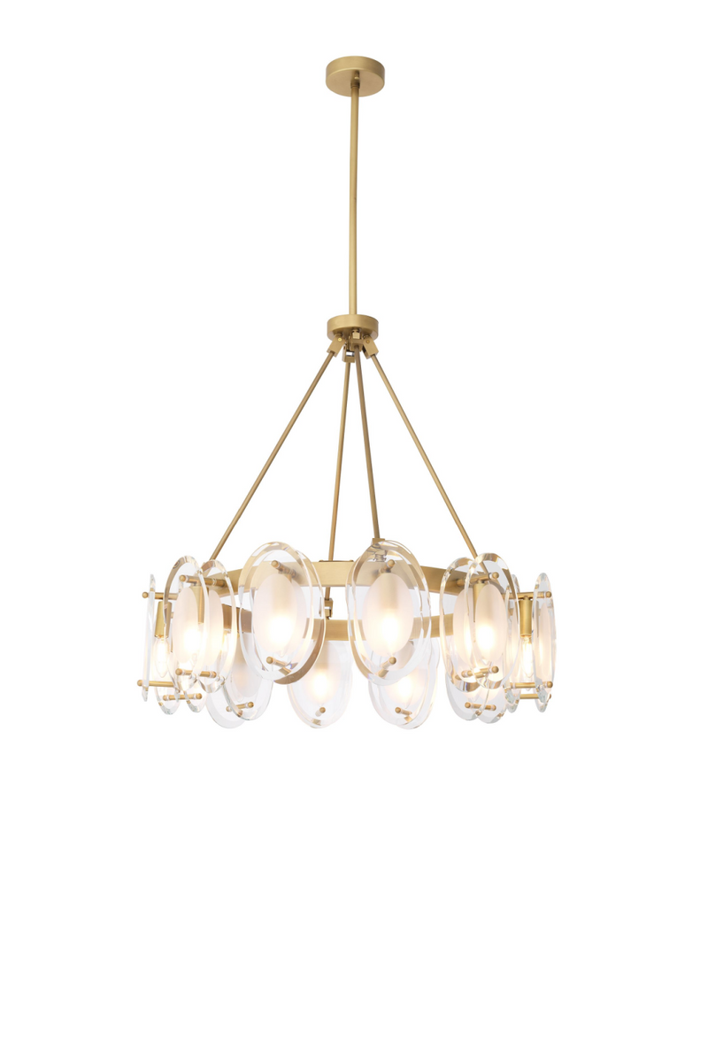 Brass Bevelled Glass Chandelier | Eichholtz Sublime | Eichholtz Miami