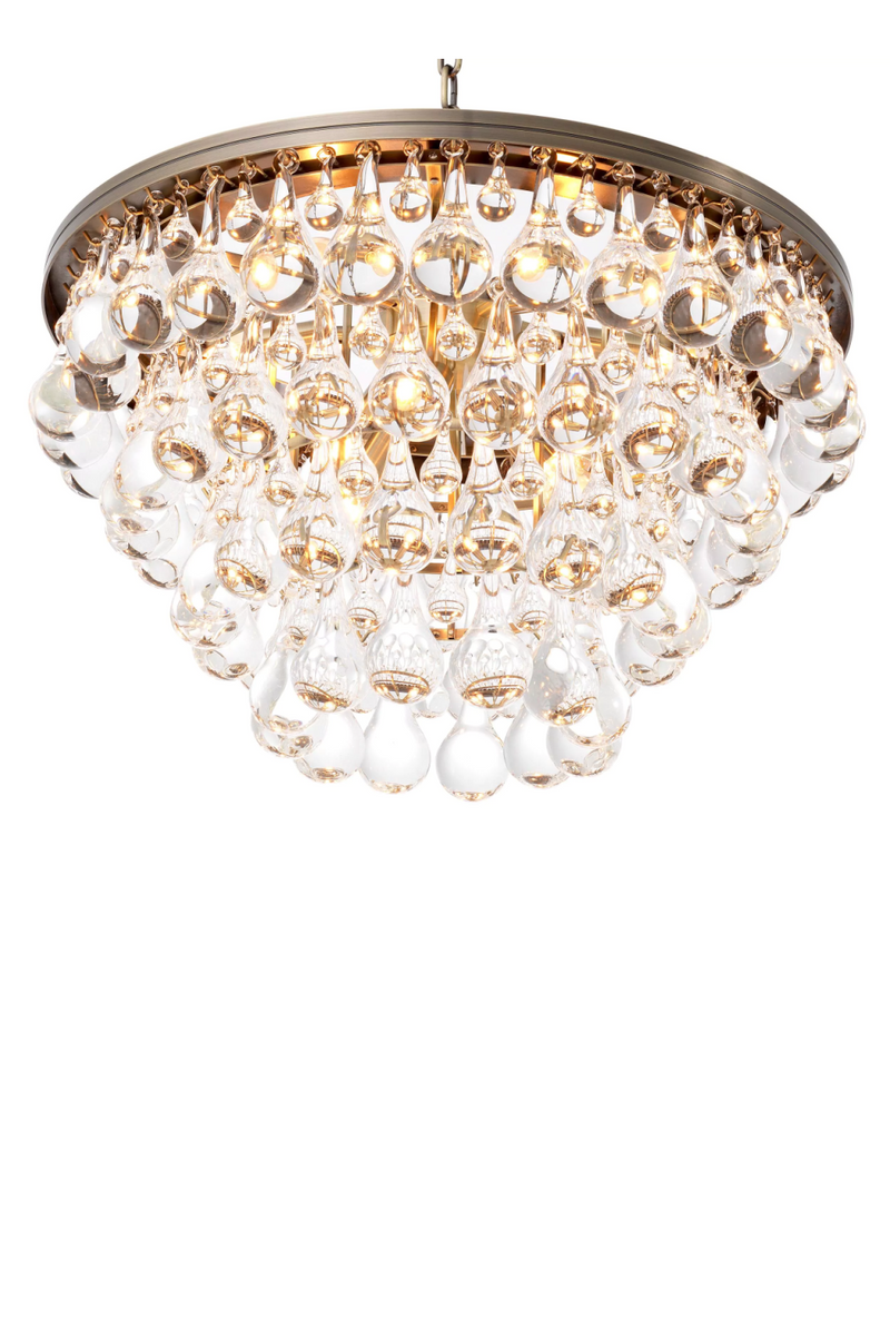 Brass Glass Drop Chandelier | Eichholtz Bolzano | Eichholtz Miami