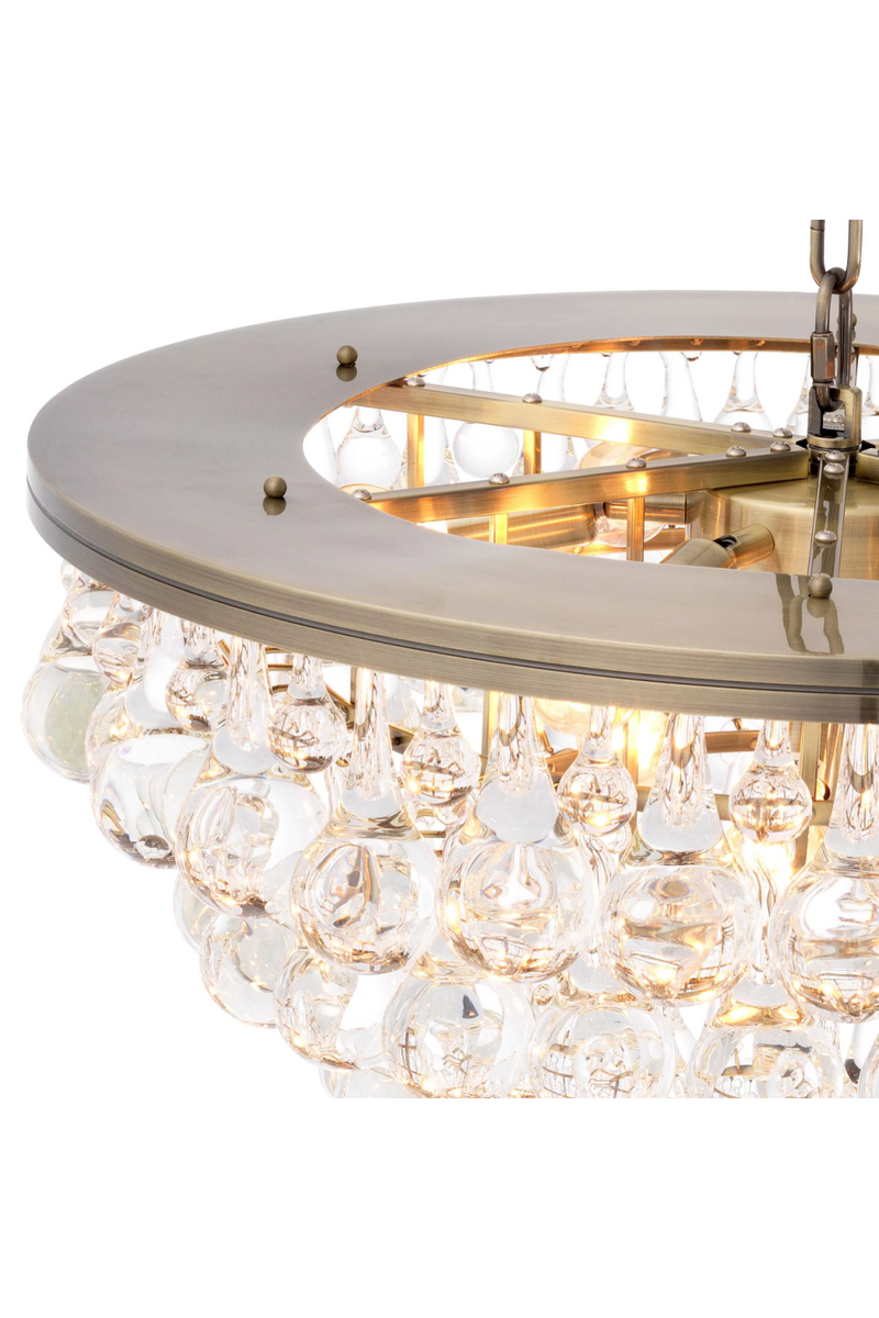 Brass Glass Drop Chandelier | Eichholtz Bolzano | Eichholtz Miami