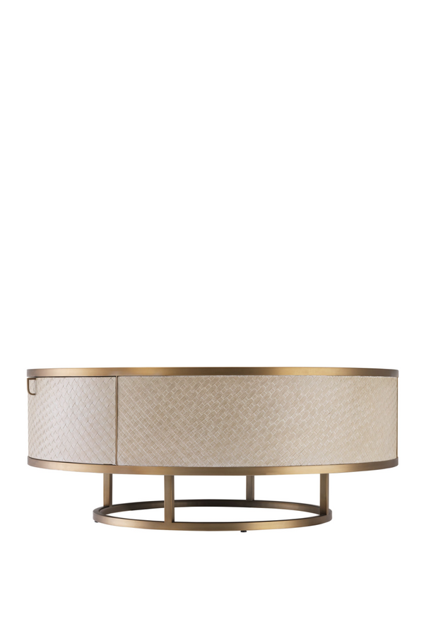 Brass Oak Round Coffee Table | Eichholtz Napa Valley | Eichholtz Miami