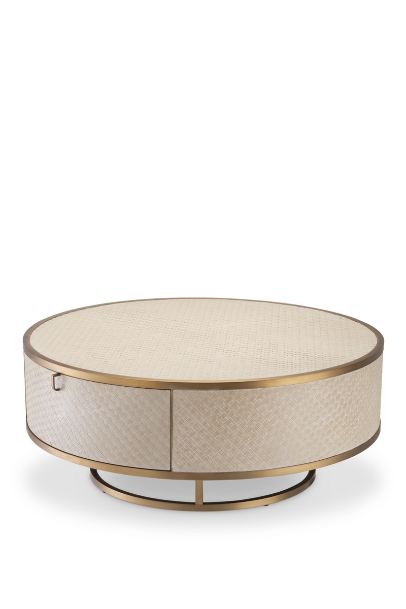 Brass Oak Round Coffee Table | Eichholtz Napa Valley | Eichholtz Miami