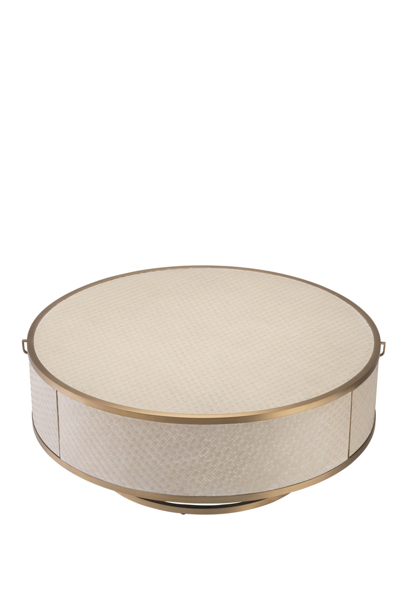Brass Oak Round Coffee Table | Eichholtz Napa Valley | Eichholtz Miami