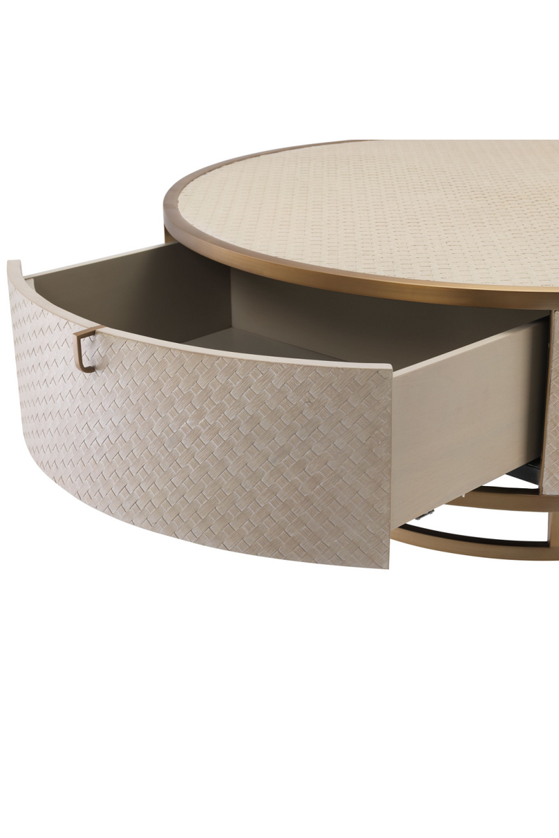 Brass Oak Round Coffee Table | Eichholtz Napa Valley | Eichholtz Miami