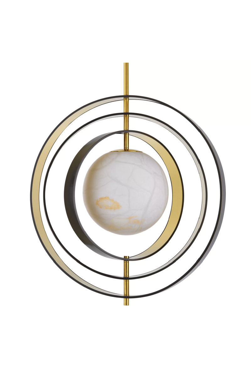 Gold Ringed Alabaster Chandelier | Eichholtz Pearl | Eichholtz Miami