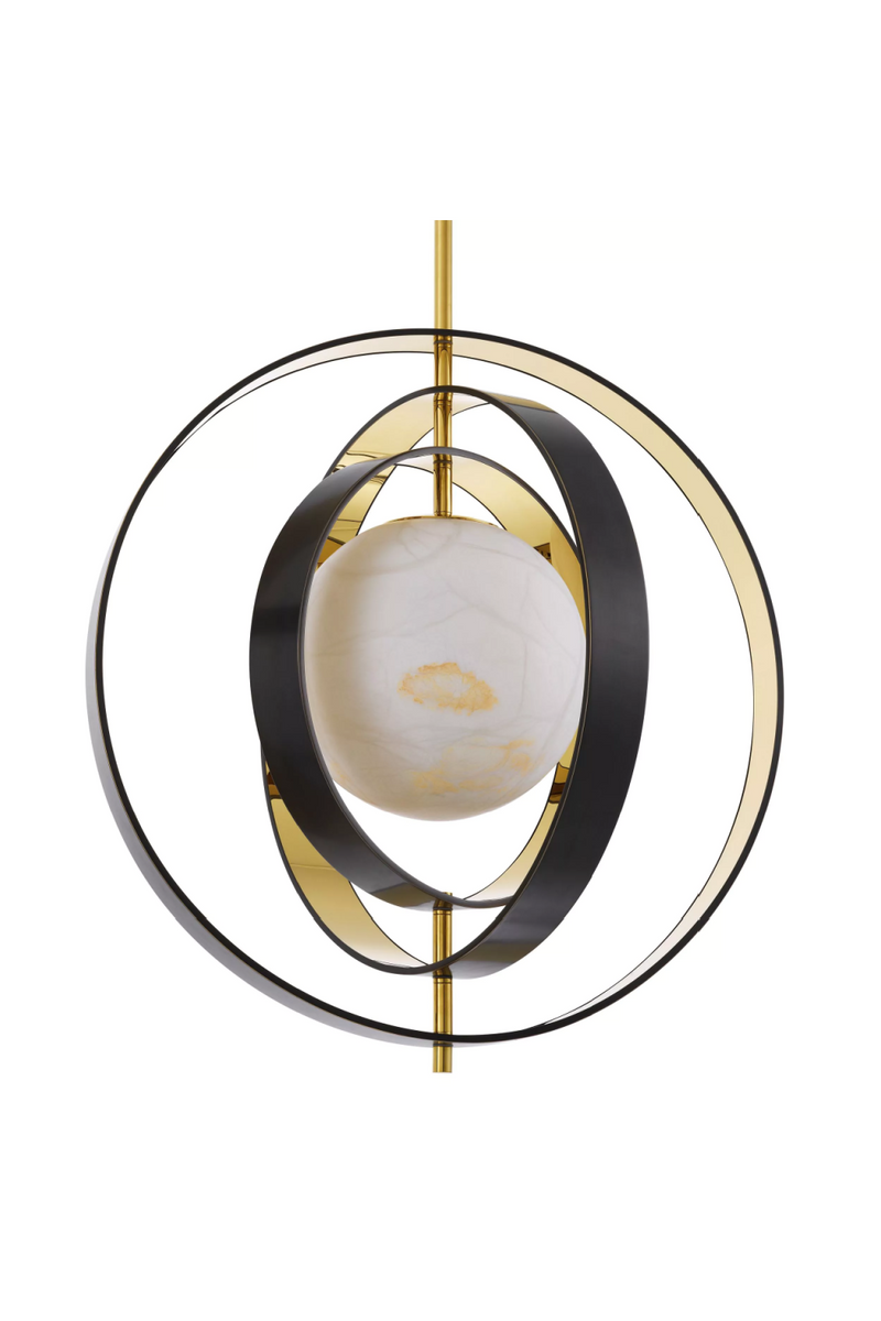 Gold Ringed Alabaster Chandelier | Eichholtz Pearl | Eichholtz Miami