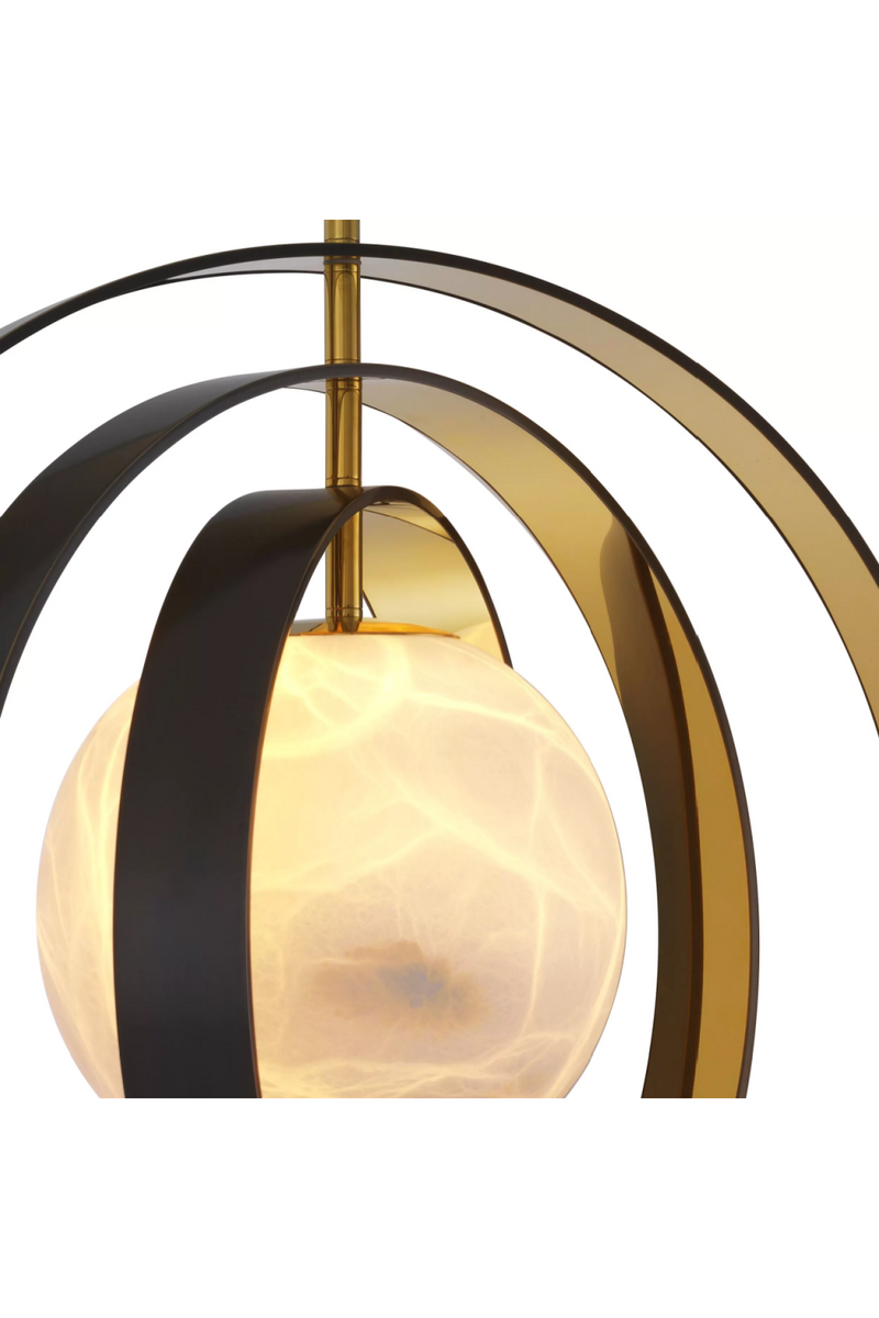 Gold Ringed Alabaster Chandelier | Eichholtz Pearl | Eichholtz Miami