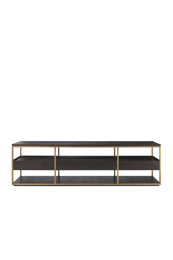 Mocha Straight Oak TV Cabinet | Eichholtz Parker - L | Eichholtz Miami