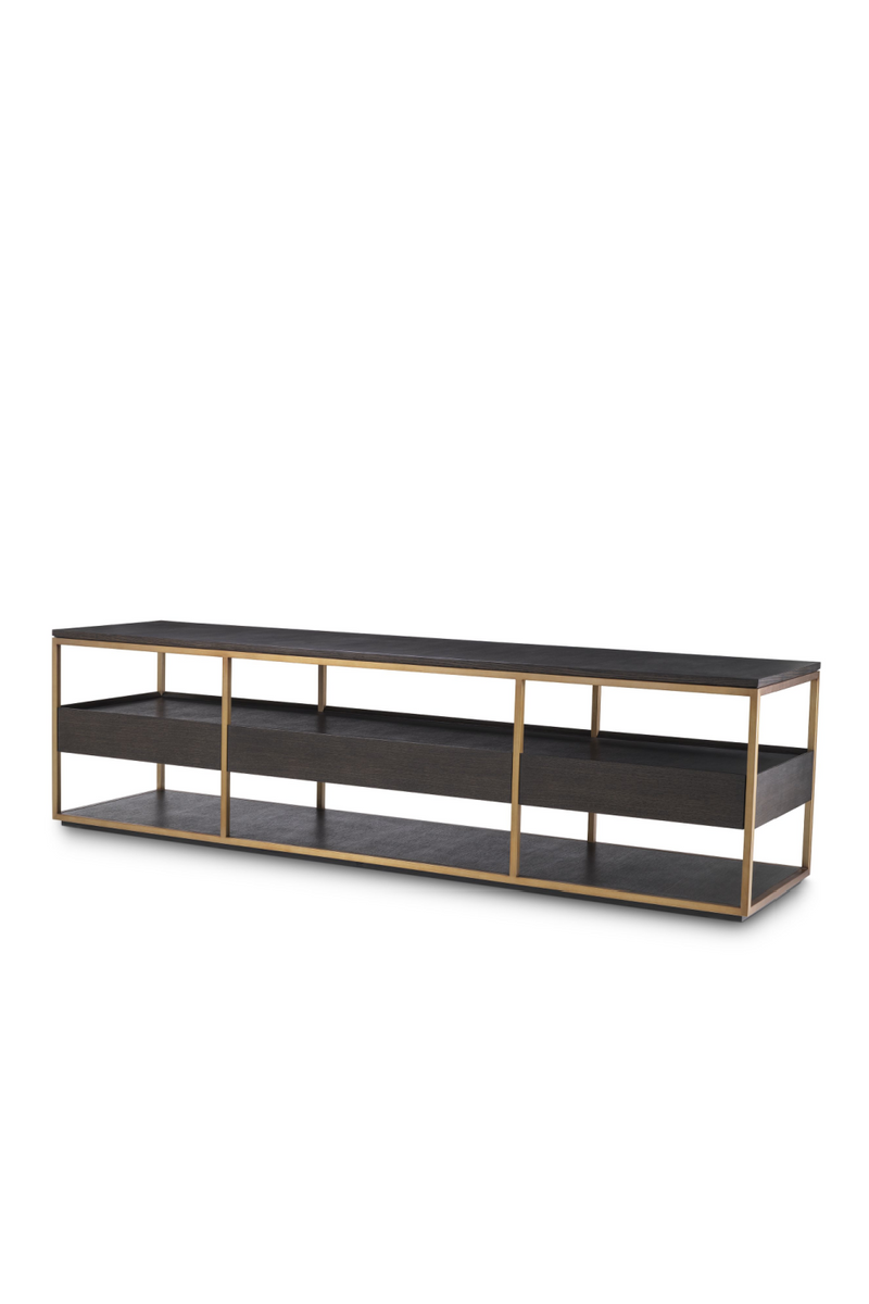 Mocha Straight Oak TV Cabinet | Eichholtz Parker - L | Eichholtz Miami