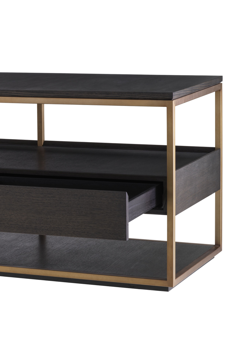 Mocha Straight Oak TV Cabinet | Eichholtz Parker - L | Eichholtz Miami