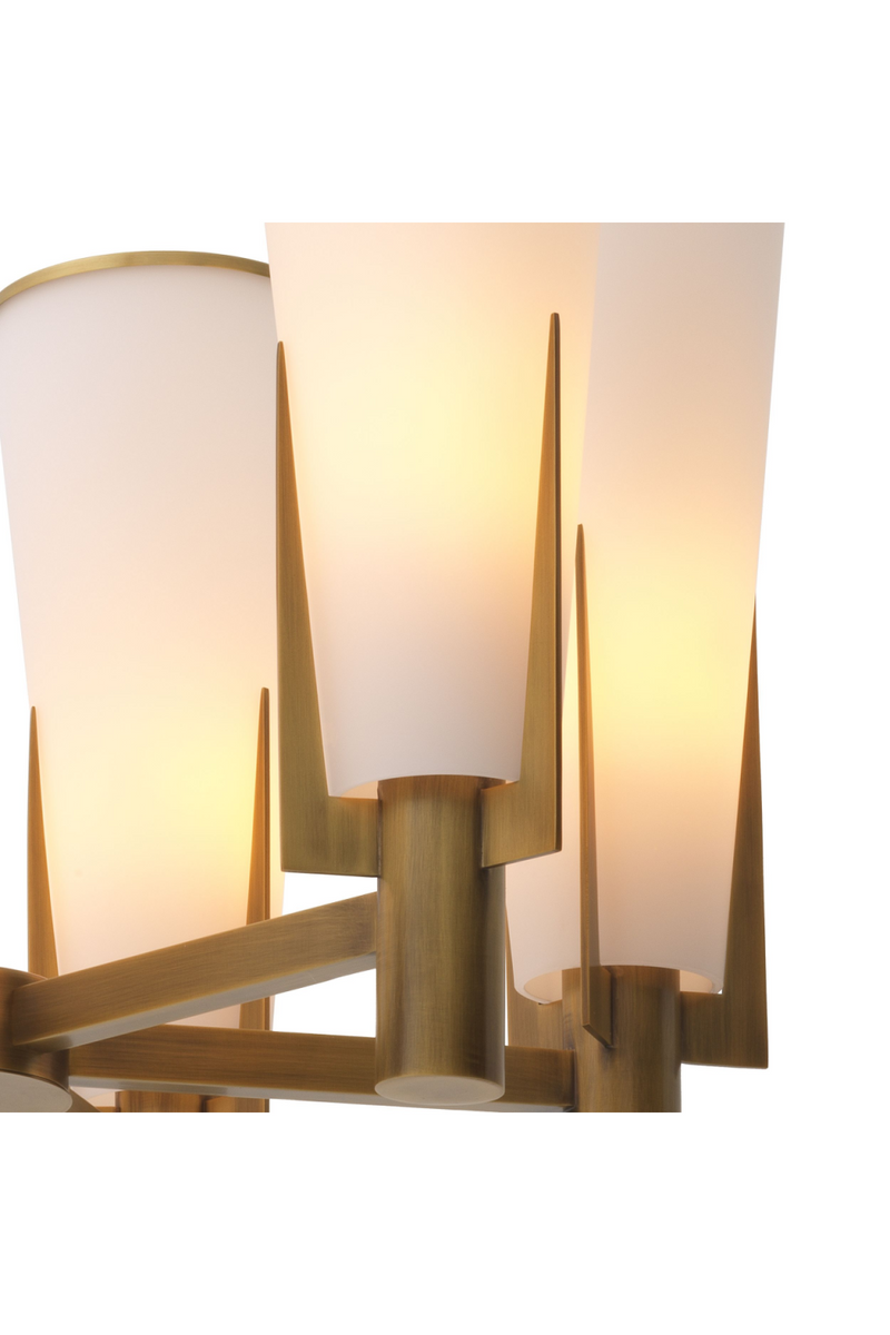 Antique Brass Conical Shade Chandelier | Eichholtz Dino | Eichholtzmiami.com